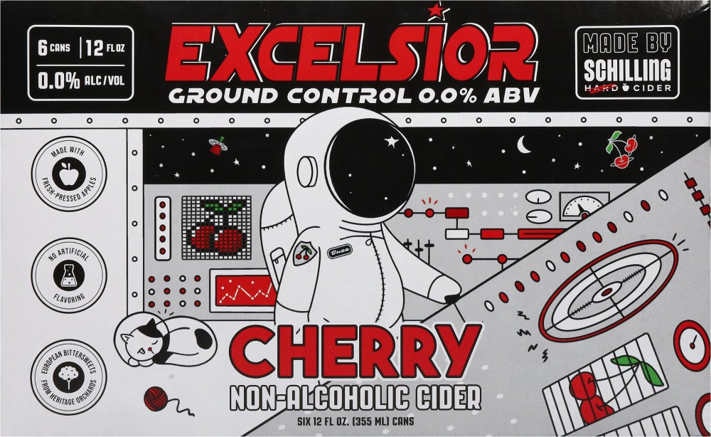 slide 6 of 6, Excelsior Ground Control Non-Alcoholic Cherry Cider - 6 ct, 6 ct; 12 oz