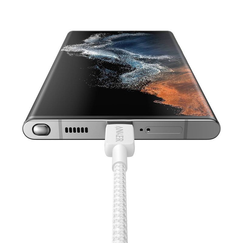 slide 4 of 5, Anker 60W 6 Feet USB-C to USB-C Braided Charging Cable 1 ea, 1 ct