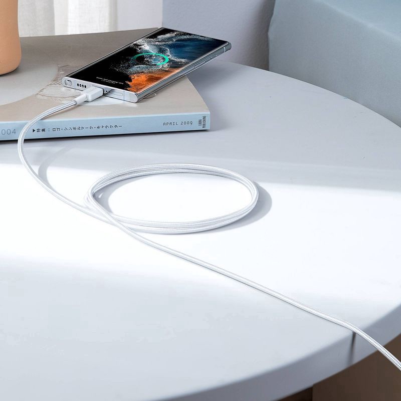 slide 3 of 5, Anker 60W 6 Feet USB-C to USB-C Braided Charging Cable 1 ea, 1 ct