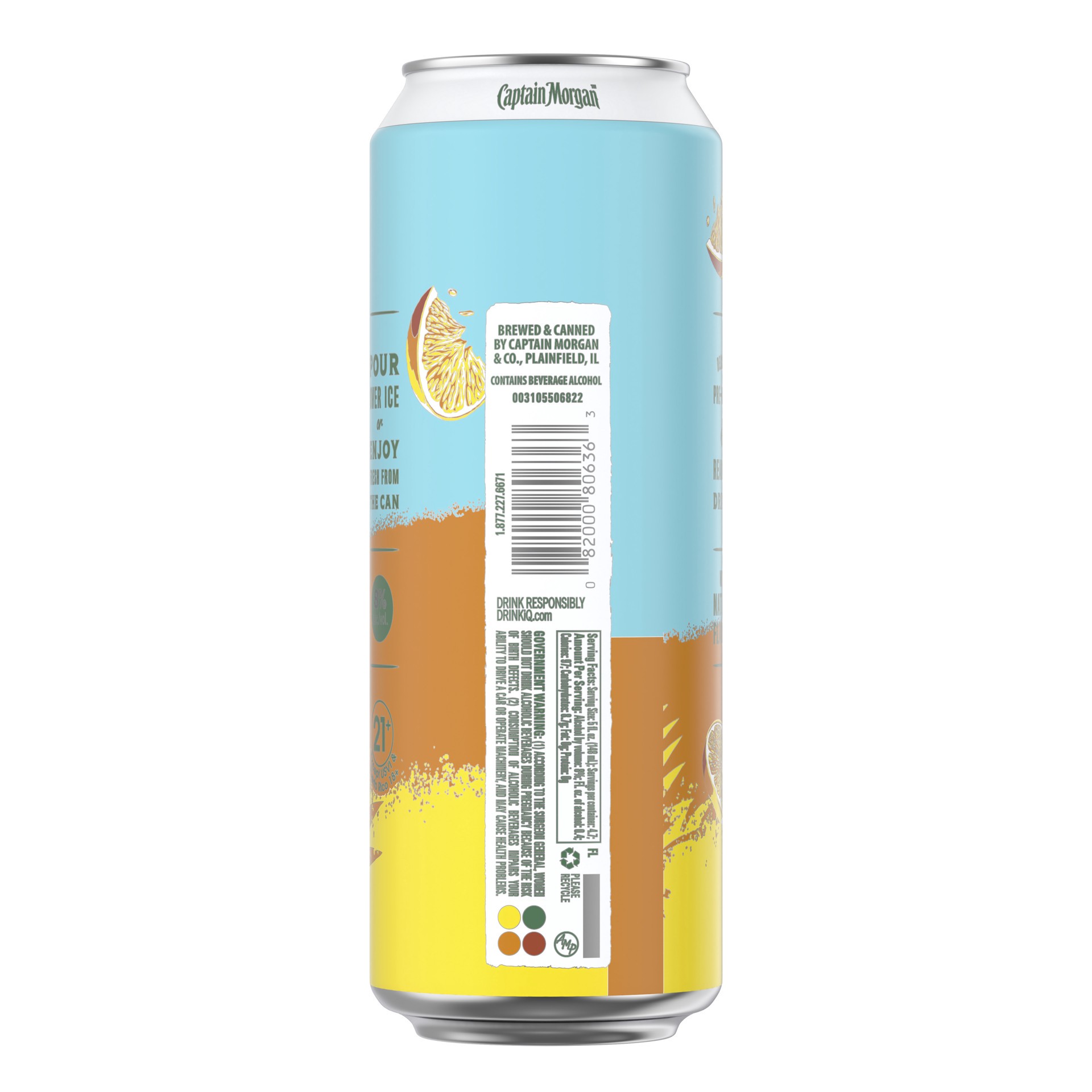 slide 2 of 4, Captain Morgan Sliced Up Long Island Iced Tea, 23.5 fl oz, Single Serve Can, 8% ABV, 23.50 fl oz