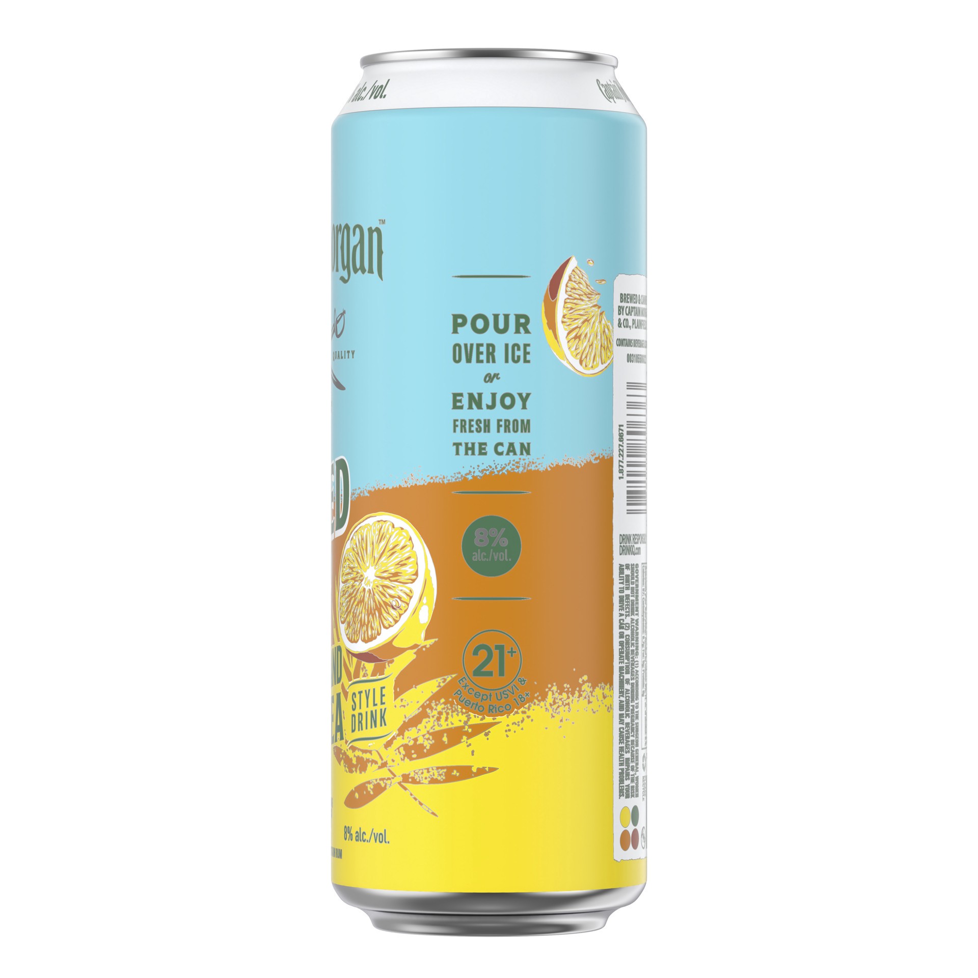 slide 4 of 4, Captain Morgan Sliced Up Long Island Iced Tea, 23.5 fl oz, Single Serve Can, 8% ABV, 23.50 fl oz