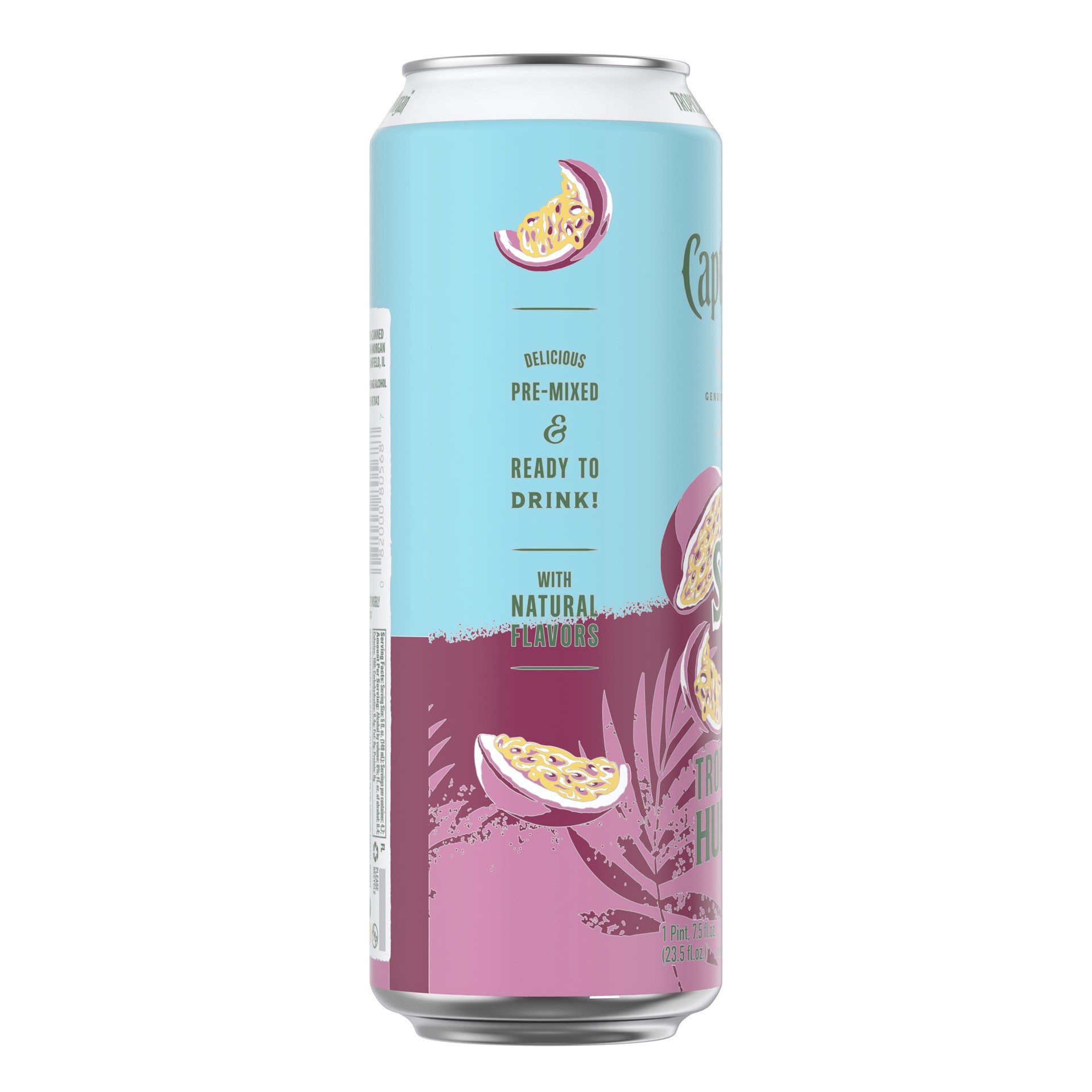 slide 2 of 4, Captain Morgan Sliced Up Tropical Hurricane, 23.5 fl oz, Single Serve Can, 8% ABV, 23.50 fl oz