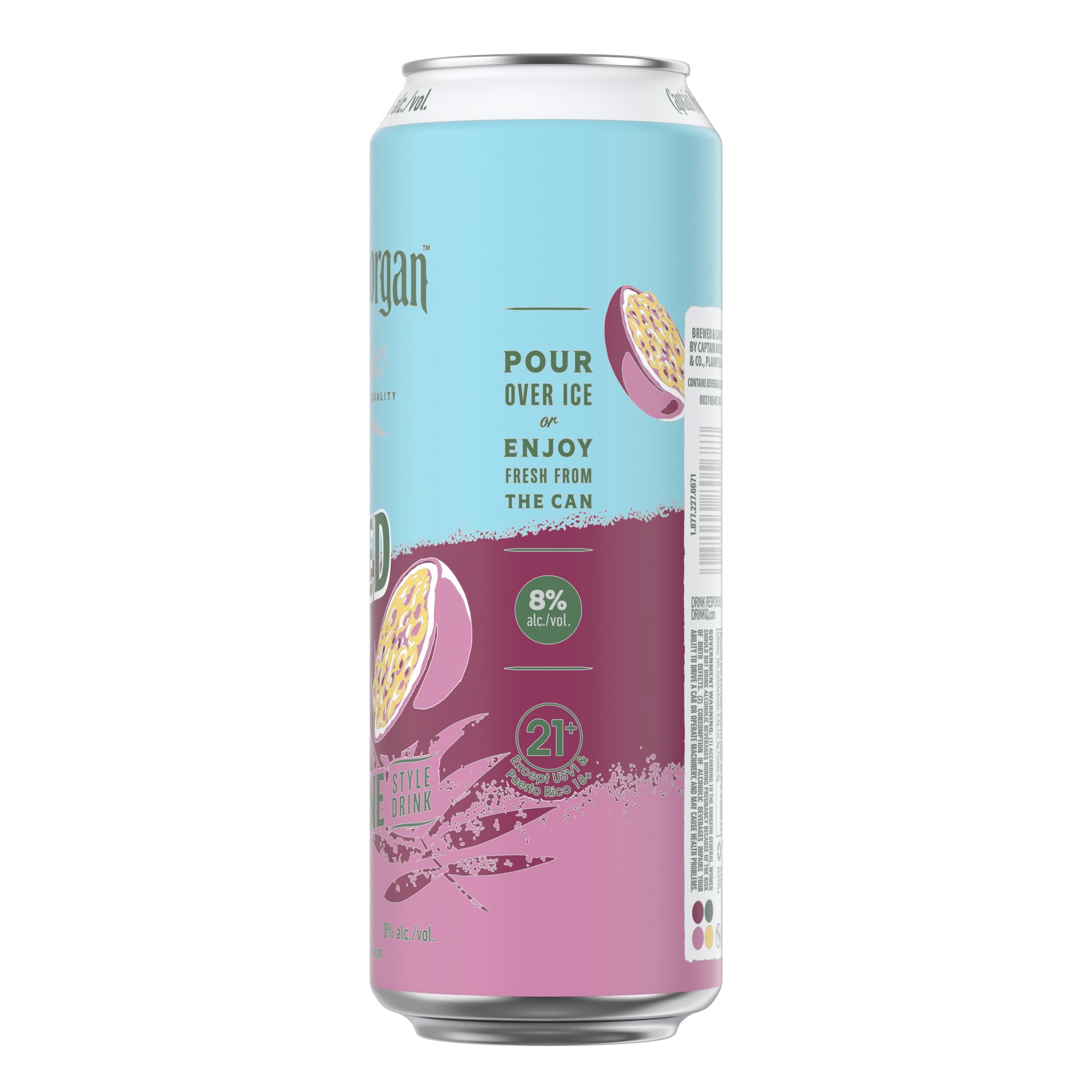 slide 3 of 4, Captain Morgan Sliced Up Tropical Hurricane, 23.5 fl oz, Single Serve Can, 8% ABV, 23.50 fl oz