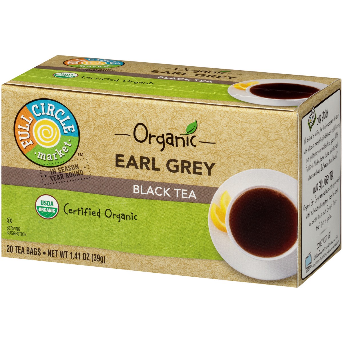 slide 14 of 15, Full Circle Market Earl Grey Black Tea - 1.41 oz, 20 ct