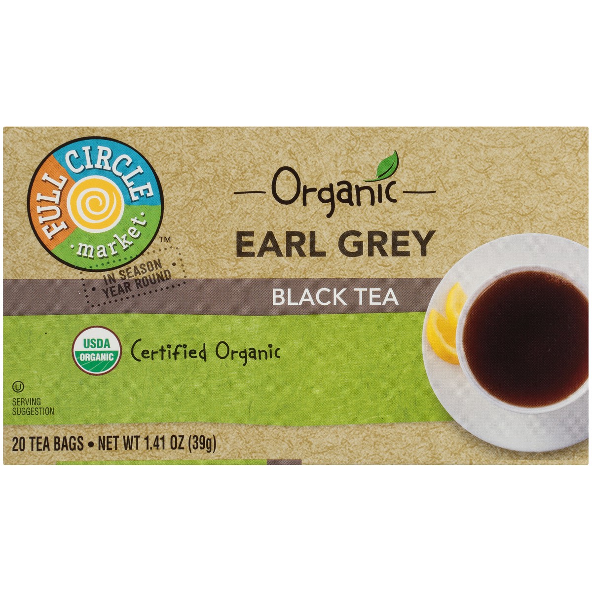 slide 5 of 15, Full Circle Market Earl Grey Black Tea - 1.41 oz, 20 ct