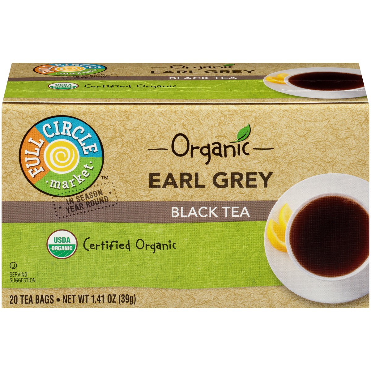 slide 1 of 15, Full Circle Market Earl Grey Black Tea - 1.41 oz, 20 ct