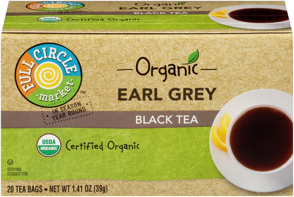 slide 10 of 15, Full Circle Market Earl Grey Black Tea - 1.41 oz, 20 ct