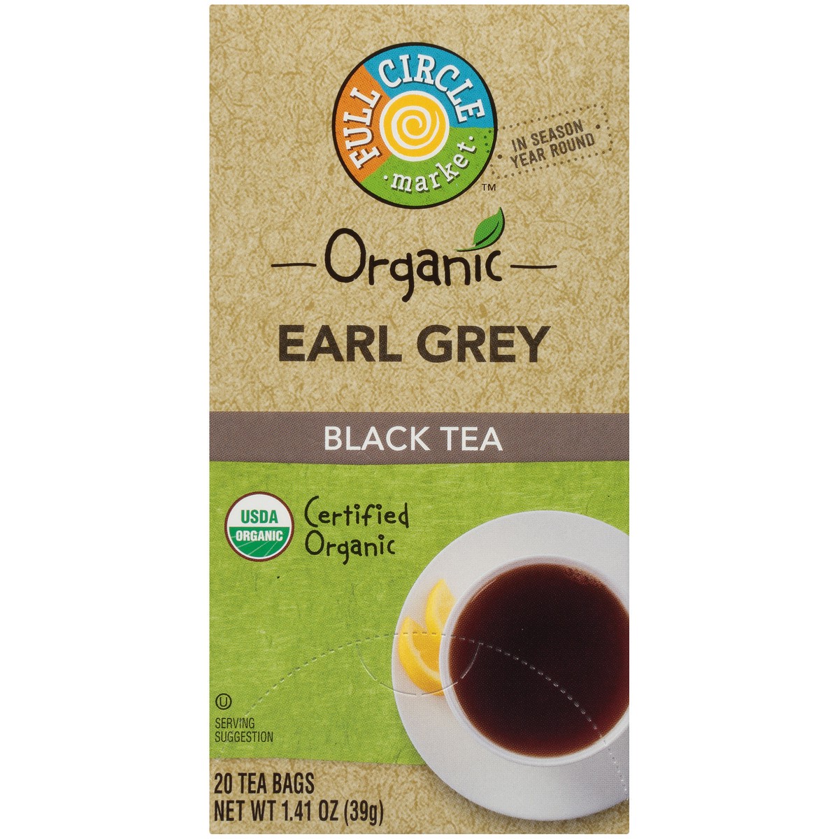 slide 8 of 15, Full Circle Market Earl Grey Black Tea - 1.41 oz, 20 ct