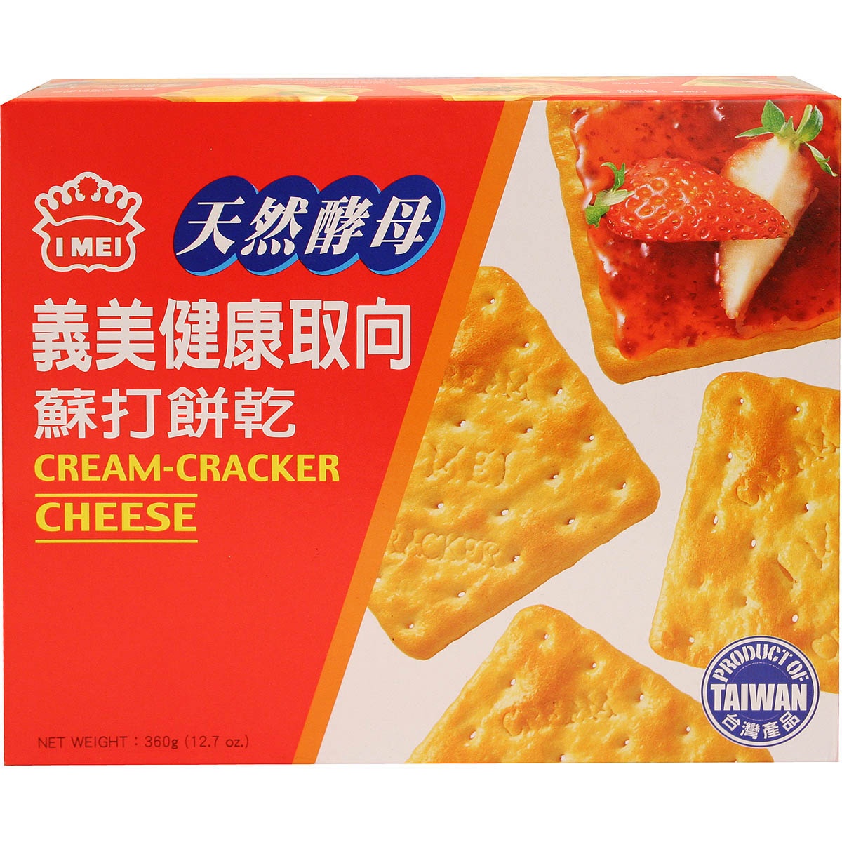 slide 1 of 1, I Mei Cream Cracker Cheese-L, 12.7 oz