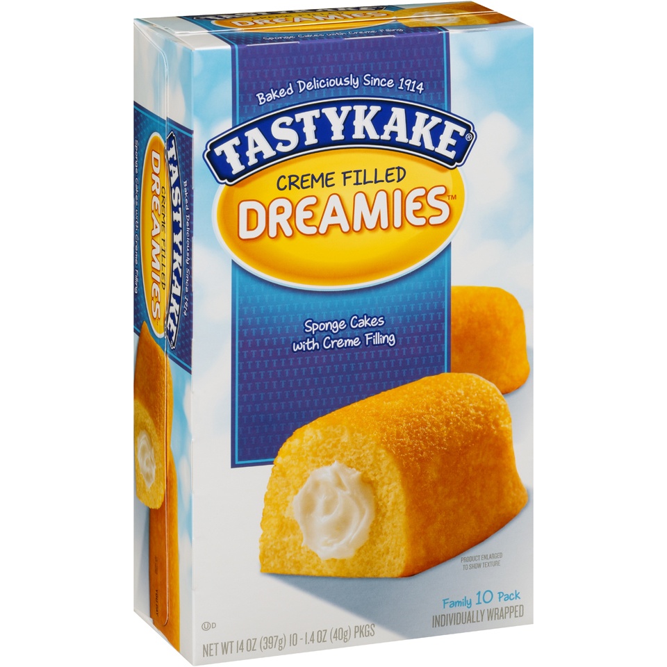 slide 2 of 8, Tastykake Creme Filled Dreamies, 10 ct; 1.4 oz