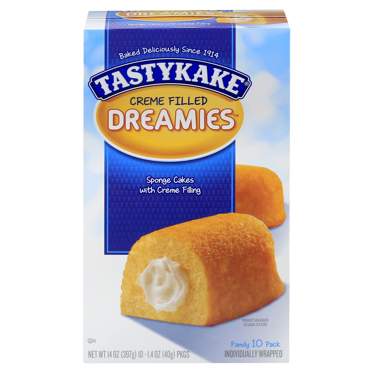 slide 1 of 1, Tastykake Creme Filled Dreamies, 10 ct; 1.4 oz
