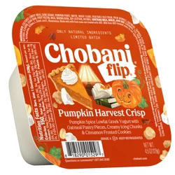 Chobani Flip Lowfat Greek Yogurt Limited Batch Pumpkin Harvest Crisp