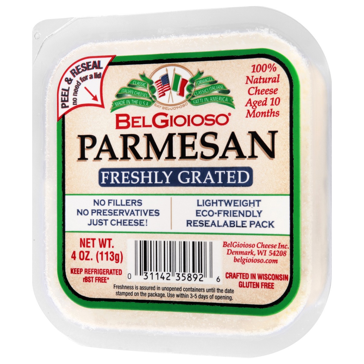slide 7 of 14, BelGioioso Freshly Grated Parmesan Cheese 4 oz, 4 oz