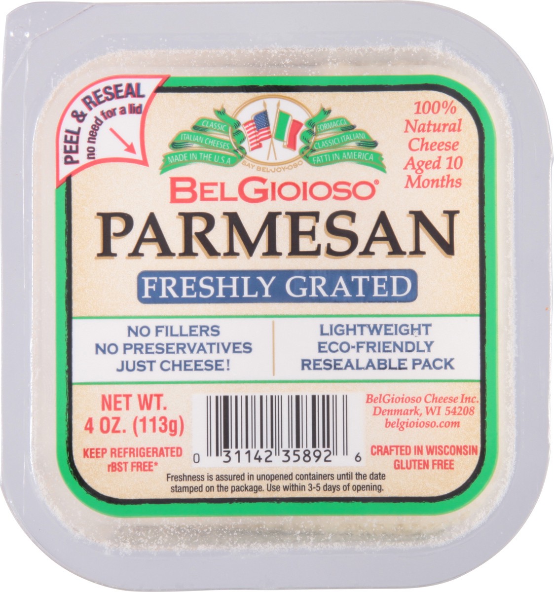 slide 14 of 14, BelGioioso Freshly Grated Parmesan Cheese 4 oz, 4 oz