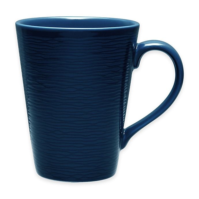 slide 1 of 1, Noritake Navy on Navy Swirl Mug, 1 ct