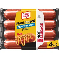 Oscar Mayer Plant-Based NotSausage, Bratwurst Style, 10.7 oz, 4 ct Pack