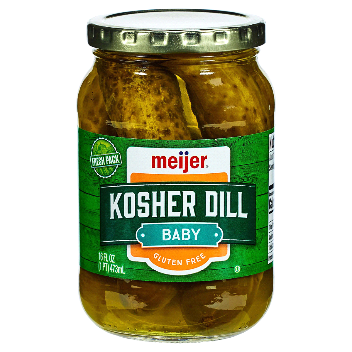 slide 1 of 1, Meijer Baby Kosher Dill Pickles, 16 oz