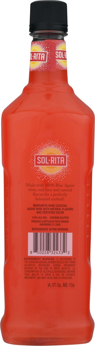 slide 4 of 9, Sol Rita Margarita Strawberry Wine Cocktail 1.5 l, 1.5 l