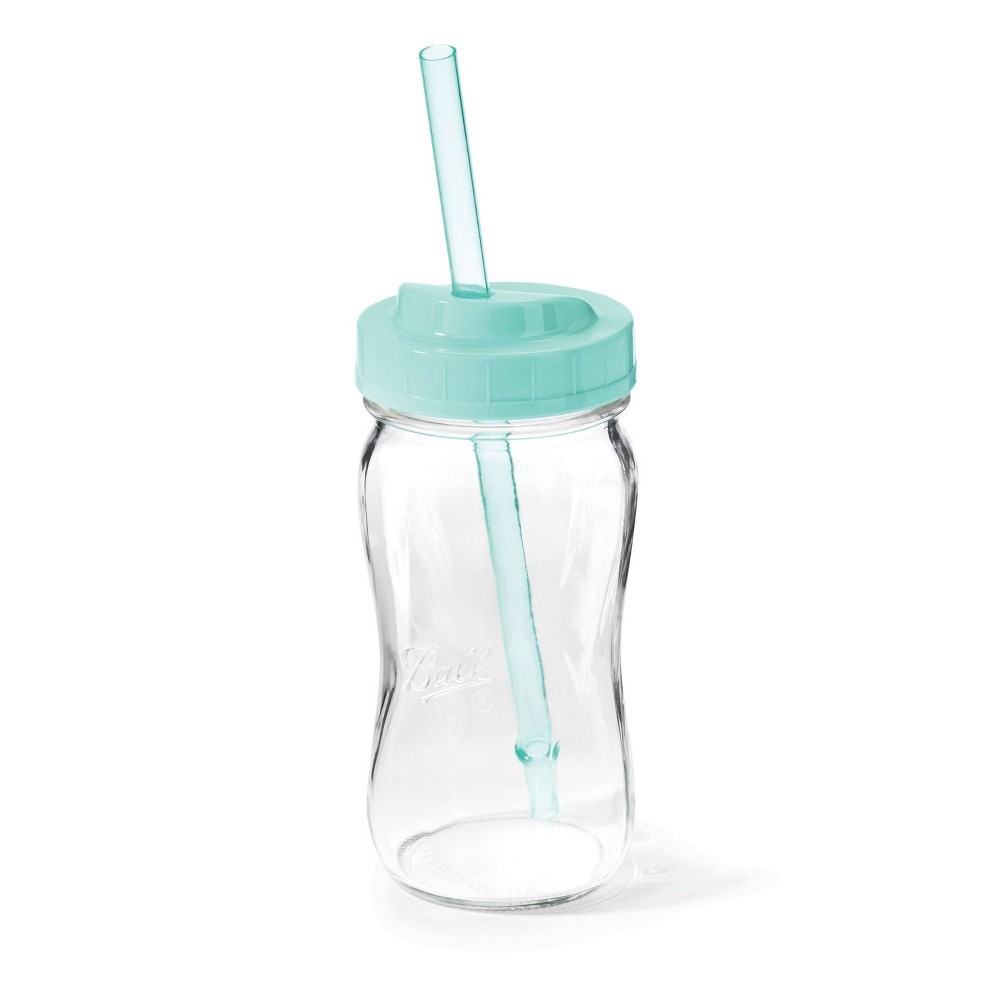 slide 2 of 6, Ball Spiral Jars with Sip N Straw, 2 ct; 16 oz