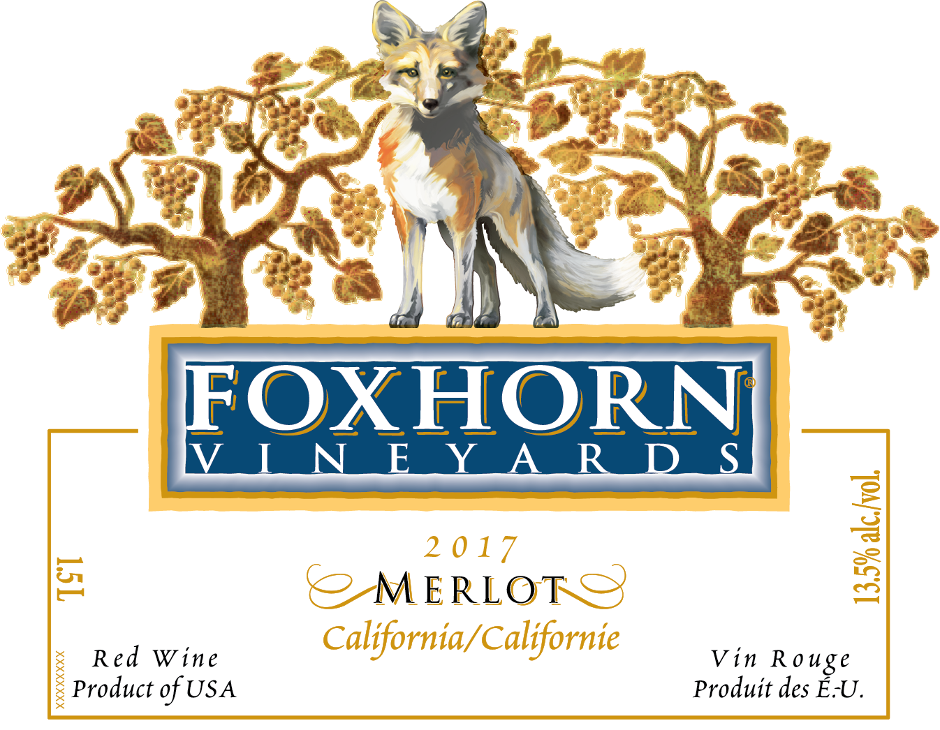 slide 2 of 3, Foxhorn Merlot Red Wine, 1500 ml