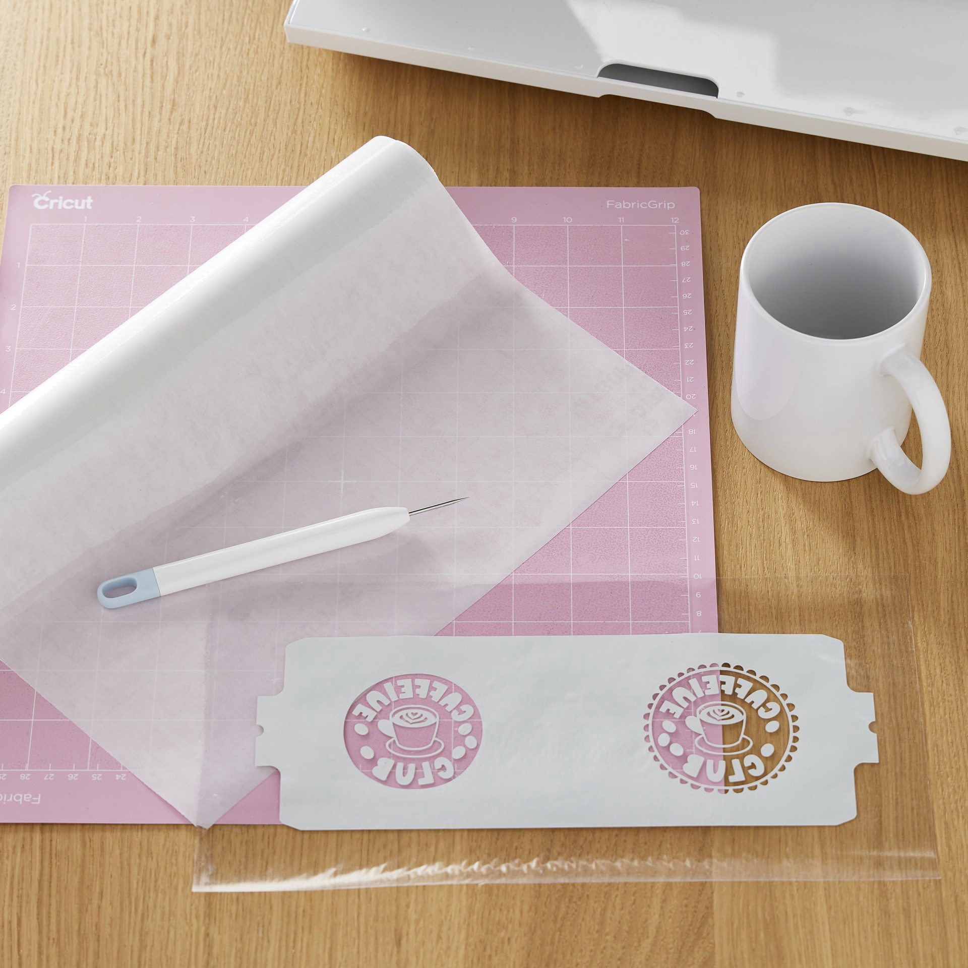 slide 2 of 3, Oracal Permanent Adhesive Vinyl Transfer Tape, 12 in x 5 ft