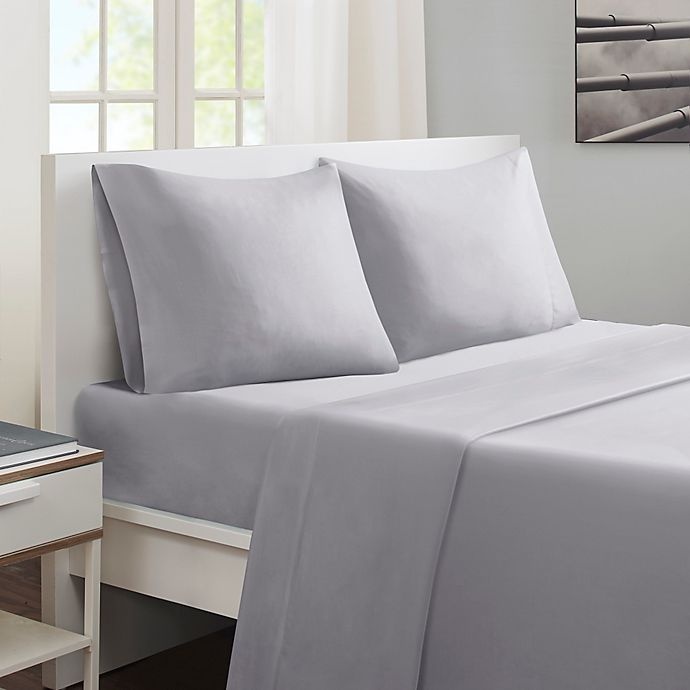 slide 1 of 2, Sleep Philosophy Smart Cool Queen Sheet Set - Grey, 1 ct