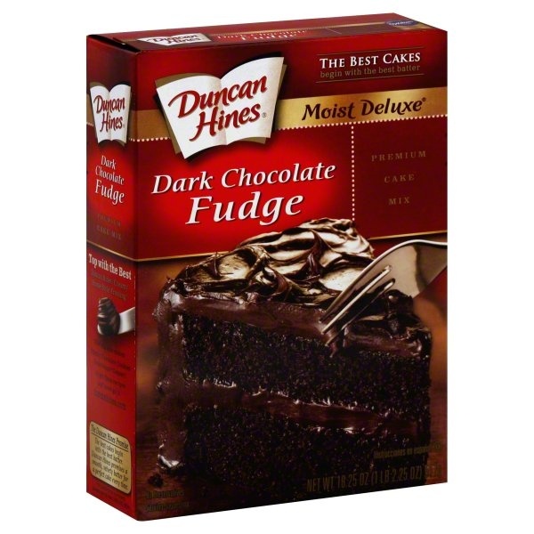 slide 1 of 6, Duncan Hines Dark Chocolate Fudge Cake Mix, 16.5 oz