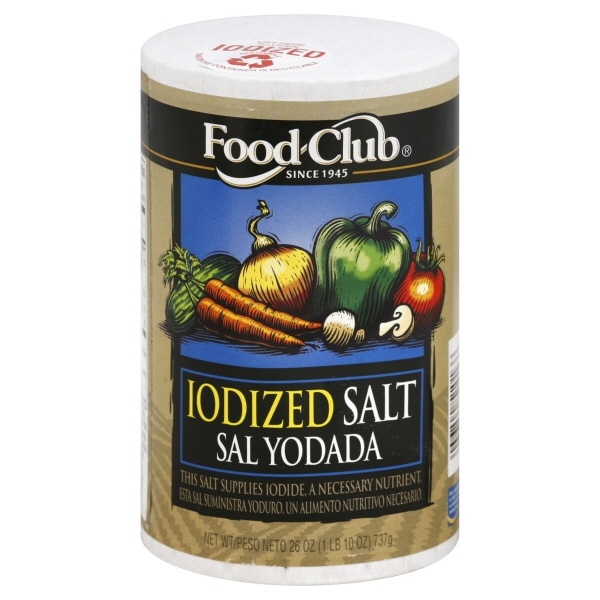 slide 1 of 1, Food Club Iodized Salt, 26 oz