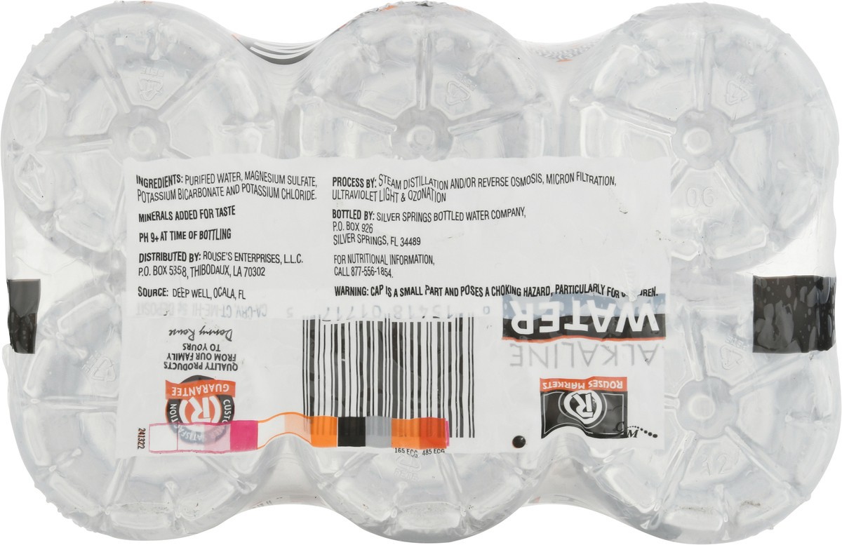 slide 5 of 9, Rouses Markets 9+ pH Alkaline Water 6 - 20 fl oz Bottles, 6 ct