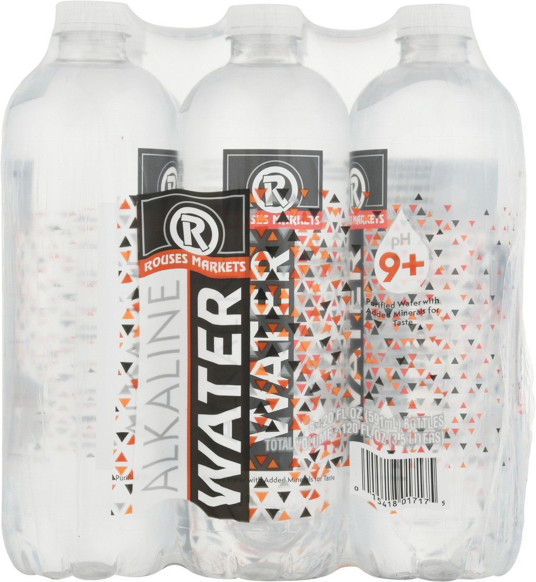 slide 9 of 9, Rouses Markets 9+ pH Alkaline Water 6 - 20 fl oz Bottles, 6 ct