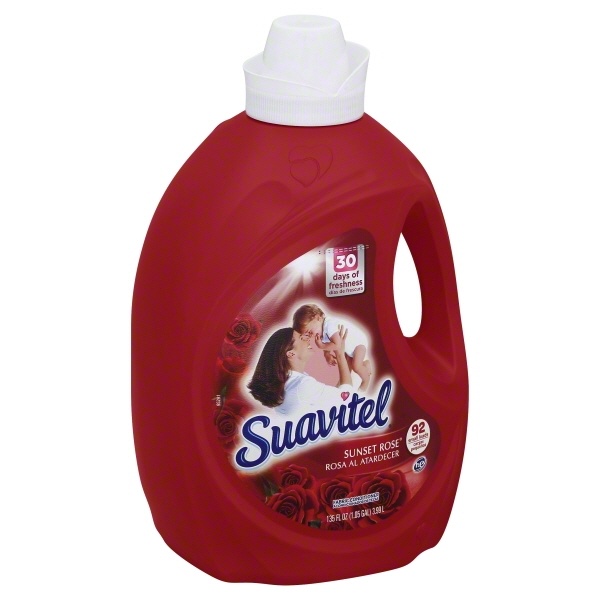 slide 1 of 1, Suavitel Sunset Rose Liquid Fabric Softener, 135 fl oz