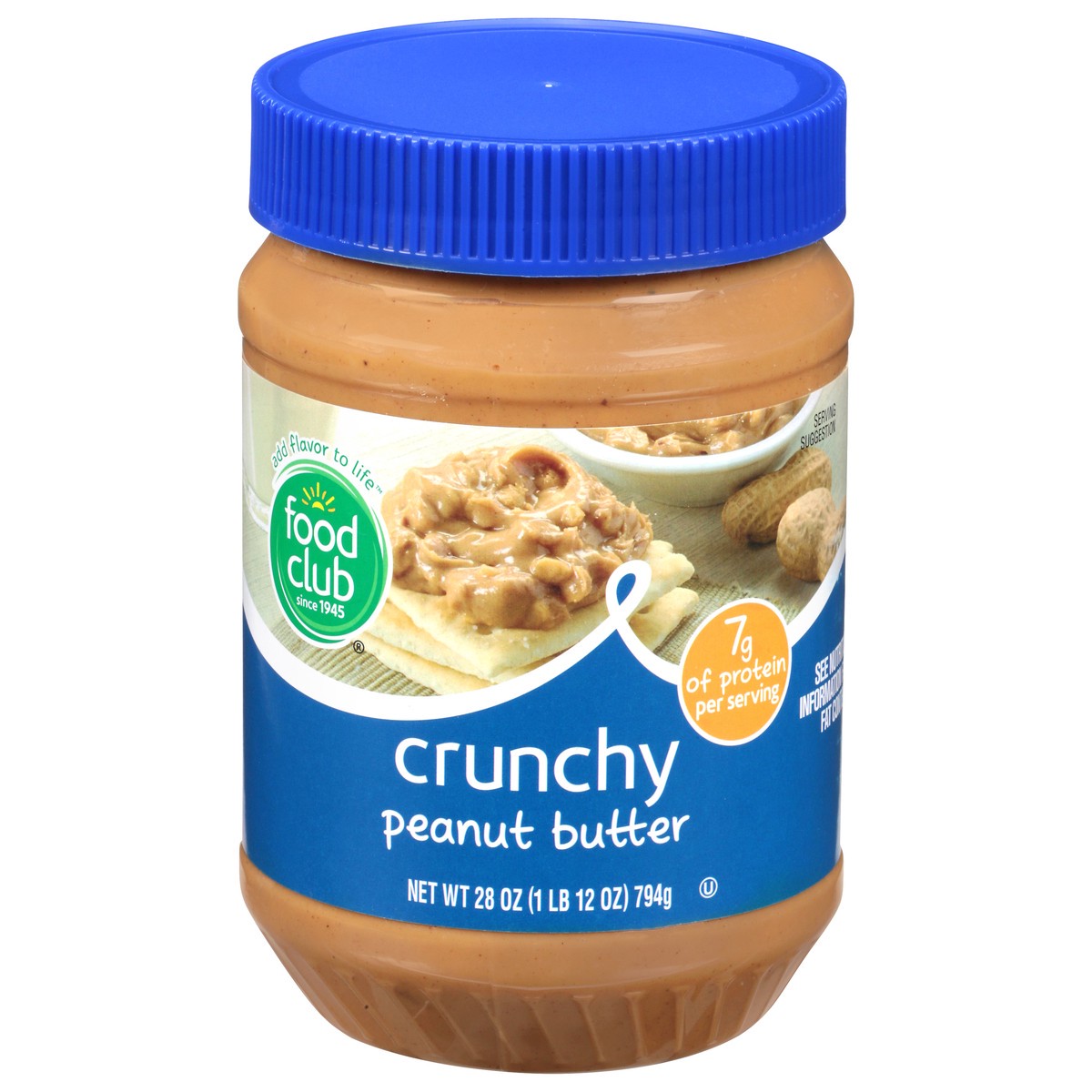 slide 1 of 11, Food Club Peanut Butter Crunchy, 28 oz