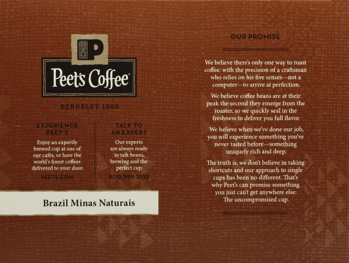 slide 2 of 5, Peet's Brazil Minas Medium Roast - Keurig K-Cup Pods, 1 ct