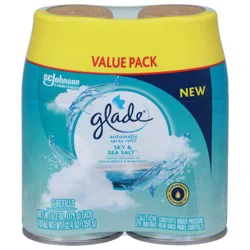 Glade Automatic Spray Refills, Air Freshener, Sky & Sea Salt, 6.2 oz Each, Pack of 2