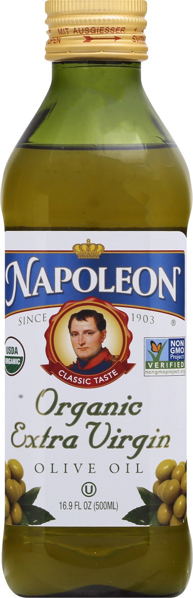 slide 1 of 12, Napoleon Organic Extra Virgin Olive Oil 16.9 oz, 16.9 fl oz