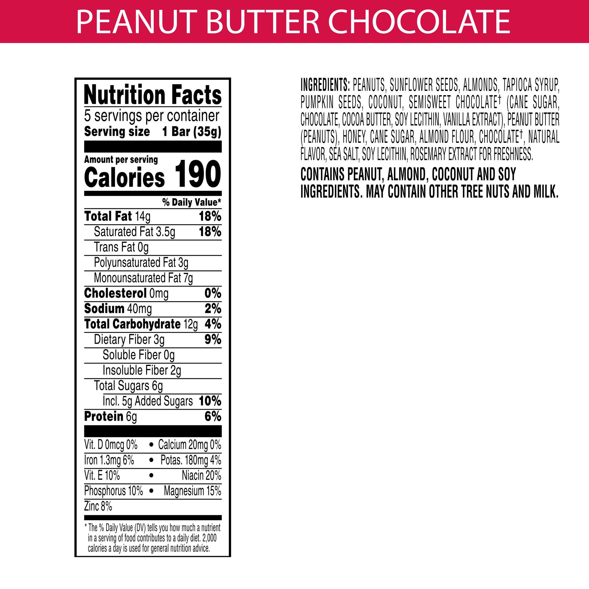 slide 4 of 5, Kashi Chewy Granola Bars, Peanut Butter Chocolate, 6.1 oz, 5 Count, 6.1 oz