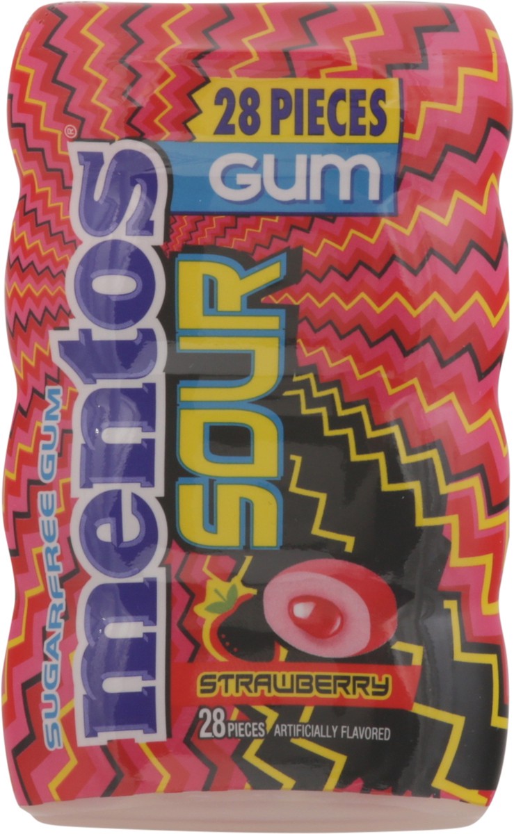 slide 2 of 13, Mentos Sour Sugarfree Strawberry Gum 6 - 28 piece Bottles, 28 ct
