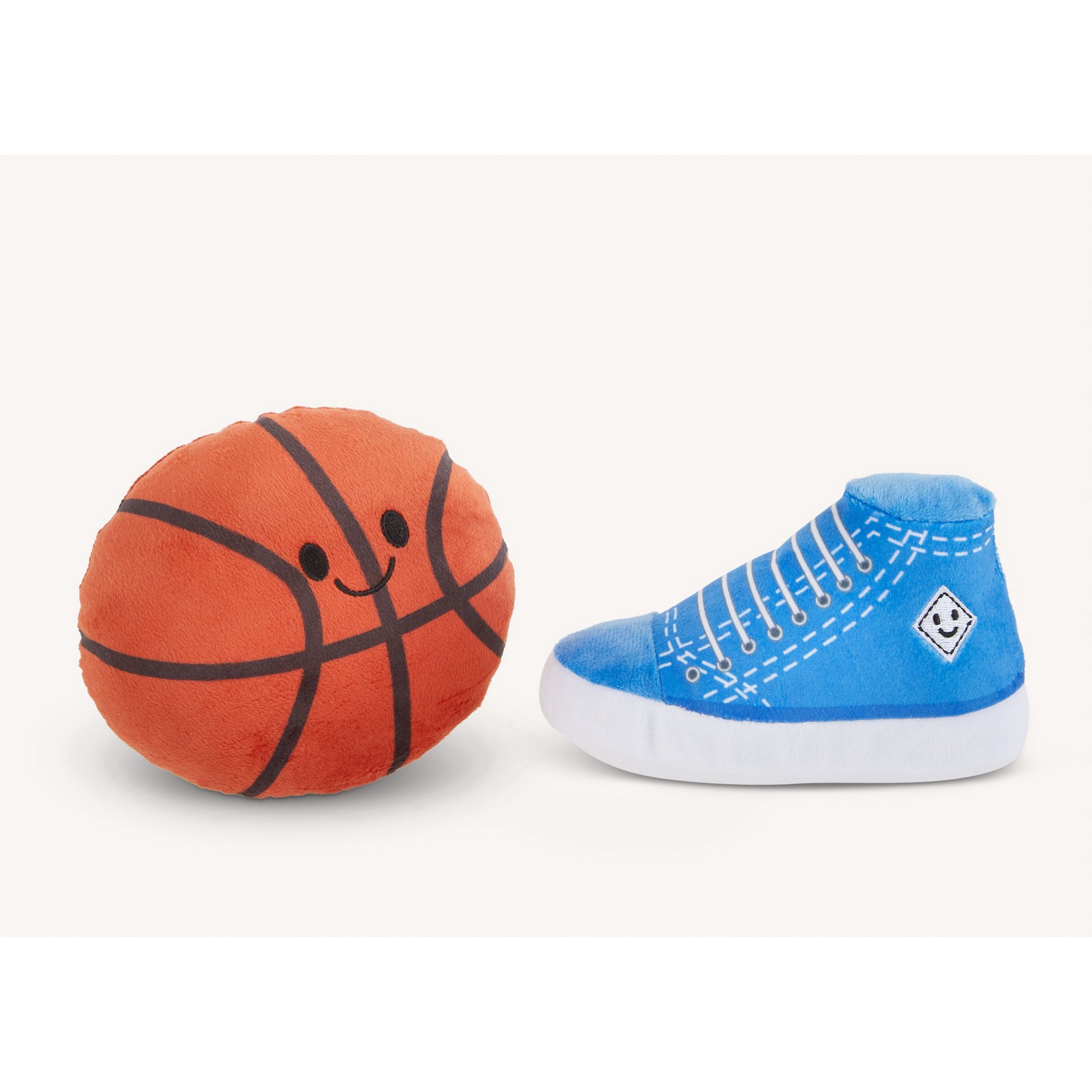slide 1 of 1, Joyhound Back-To-School Plush Basketball & Shoe Dog Toy - 2 Pack, 1 ct