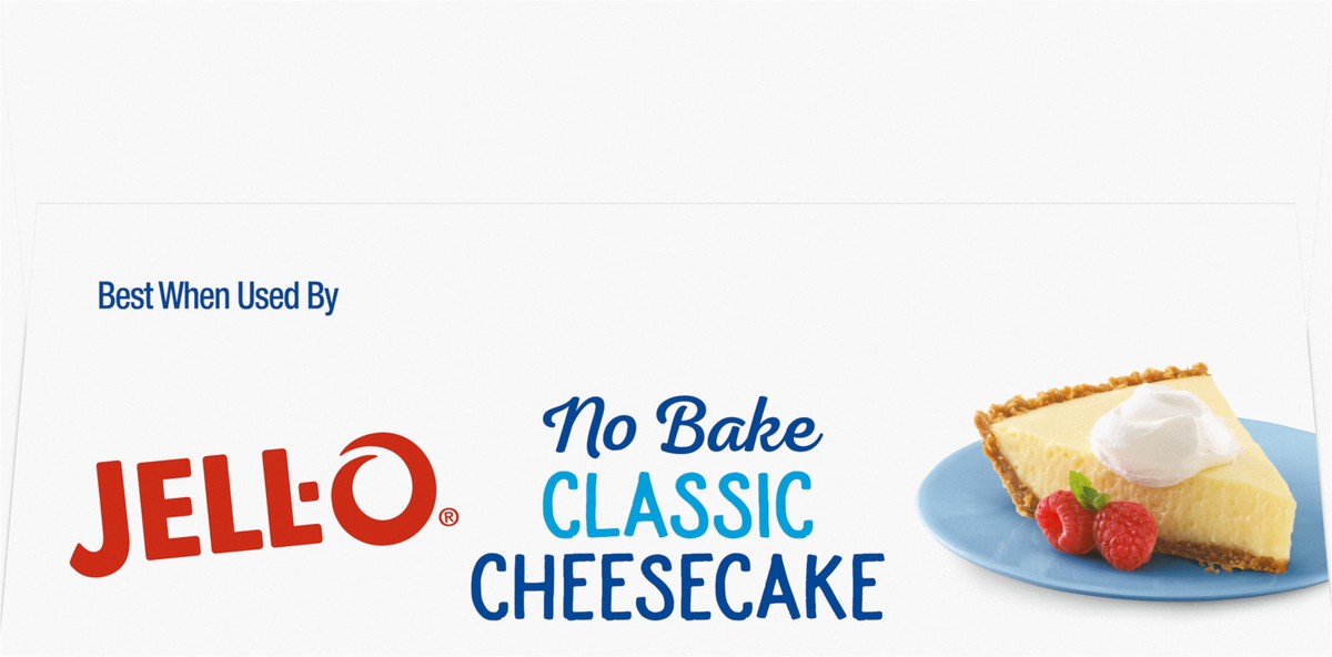 slide 12 of 13, Jell-O No Bake Classic Cheesecake Dessert Kit with Filling Mix and Crust Mix, 11.1 oz Box, 11.1 oz