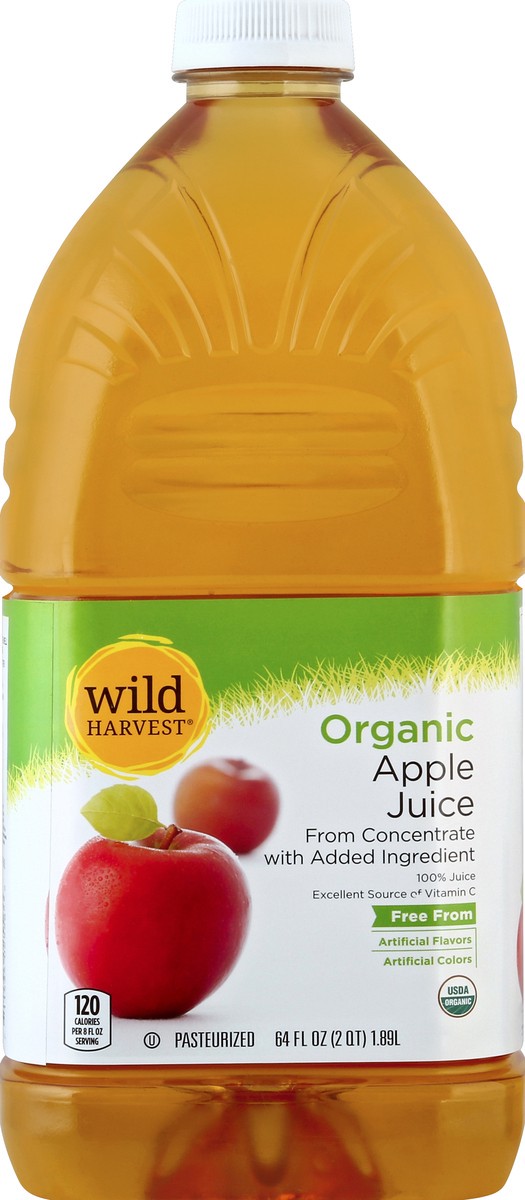 slide 5 of 9, Wild Harvest Organic Apple Juice 100% - 64 oz, 64 oz