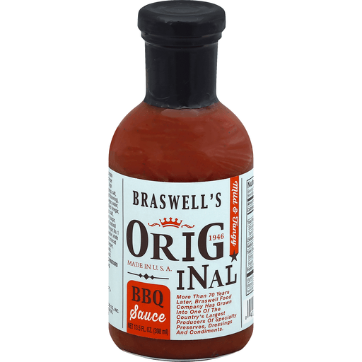 slide 1 of 1, Braswell's Original BBQ Sauce, 13.5 oz