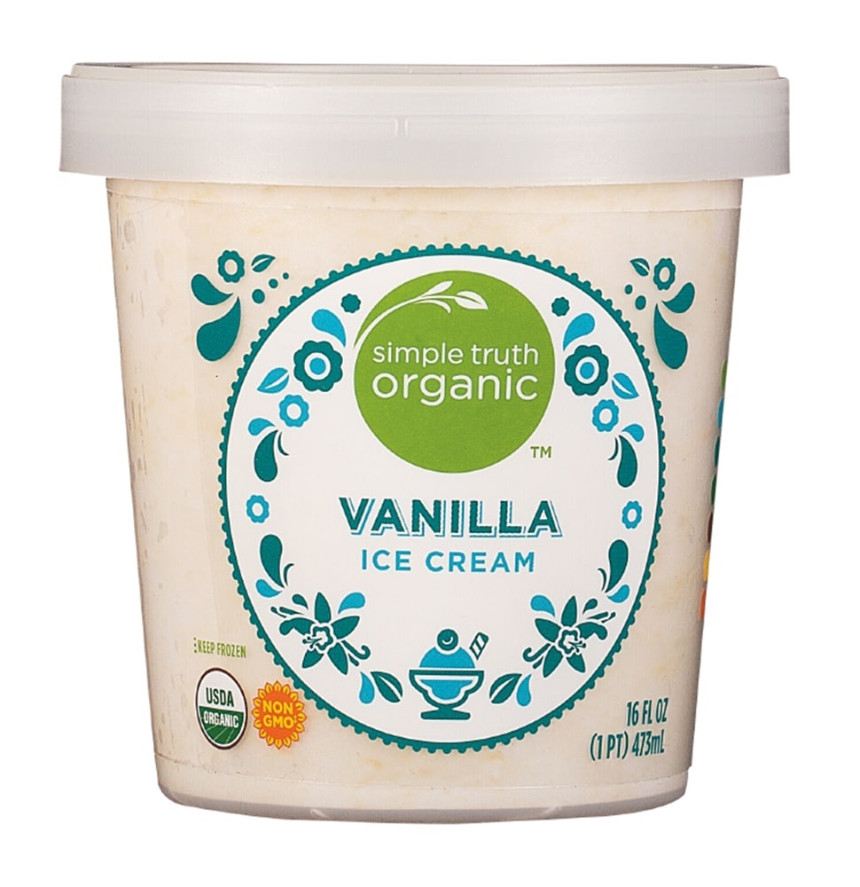 slide 1 of 1, Simple Truth Organic Ice Cream - Vanilla, 1 pint