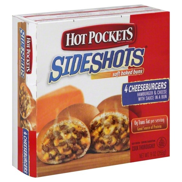 slide 1 of 1, Hot Pockets Stuffed Sandwiches, Cheeseburgers, 4 ct; 9 oz