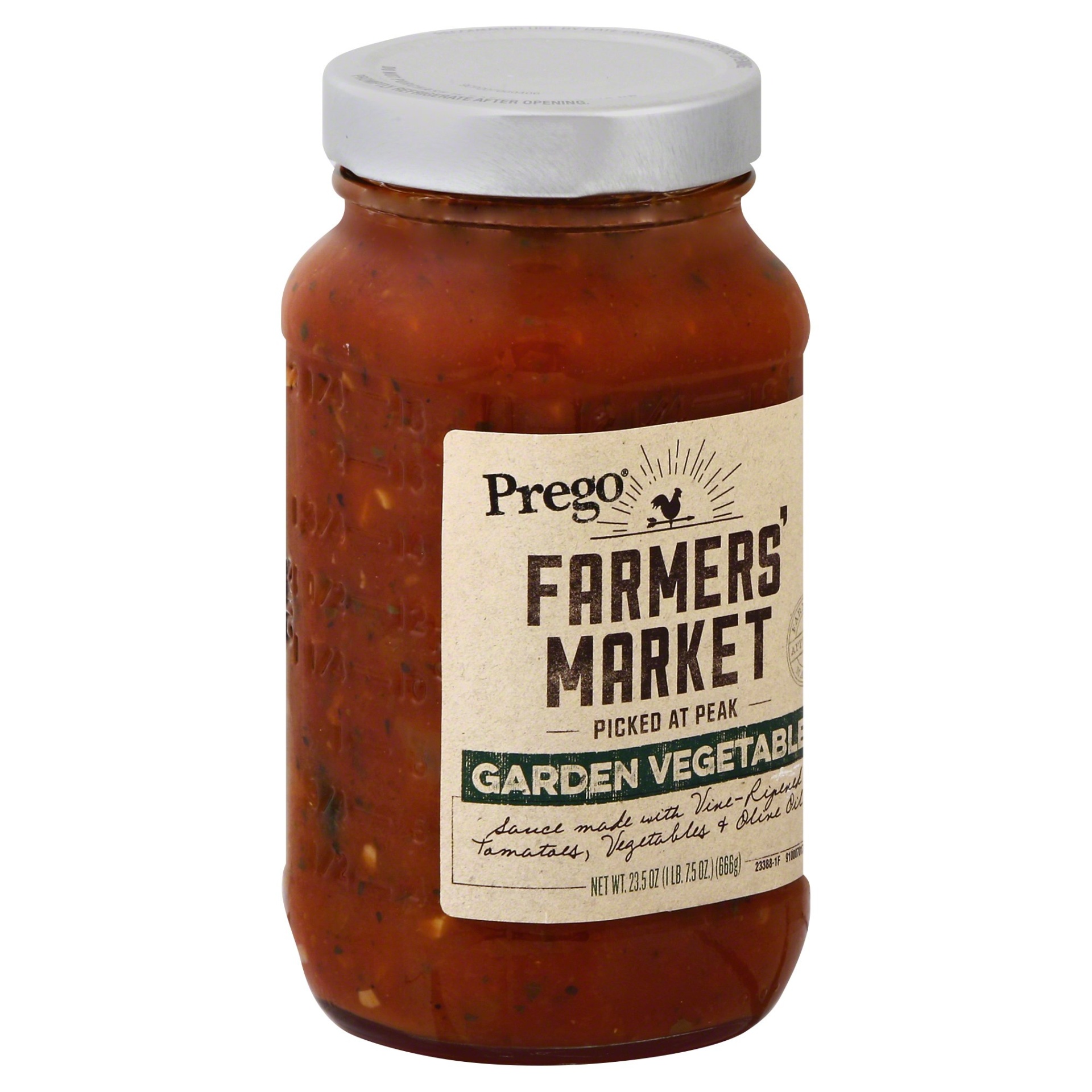 slide 1 of 3, Prego Farmers' Market Garden Vegetable Sauce, 23.5 oz