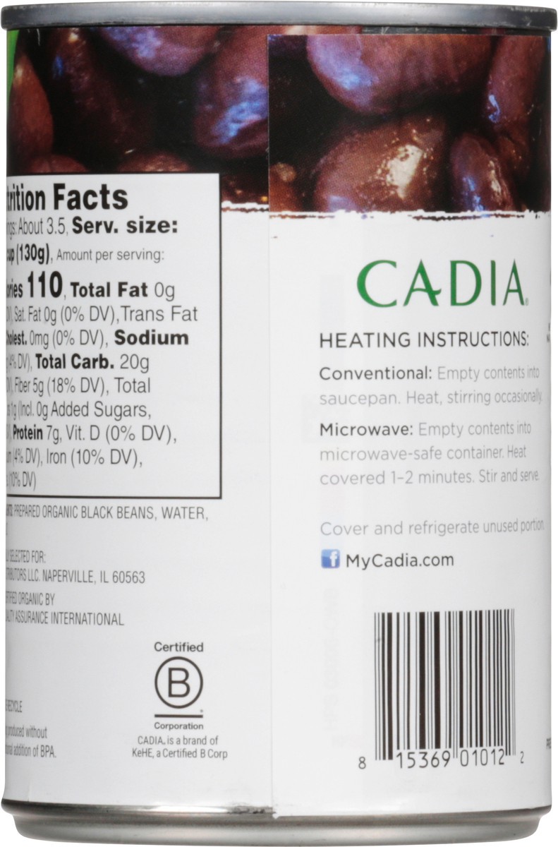 slide 8 of 14, Cadia Organic Black Beans 15 oz, 15 oz
