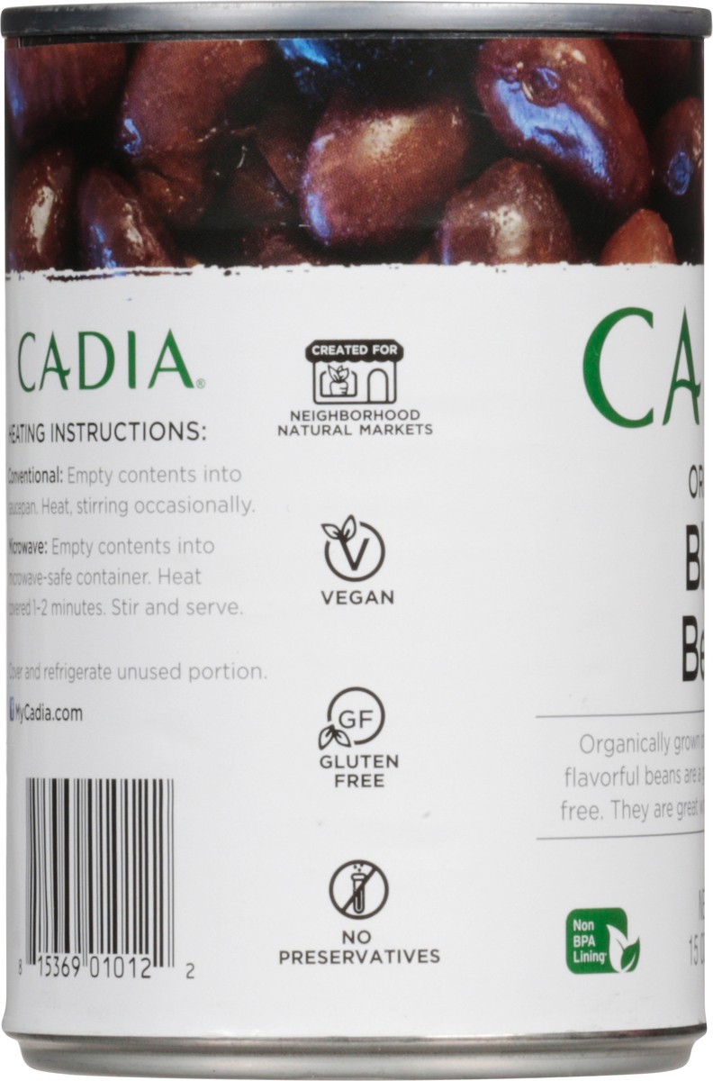 slide 10 of 14, Cadia Organic Black Beans 15 oz, 15 oz