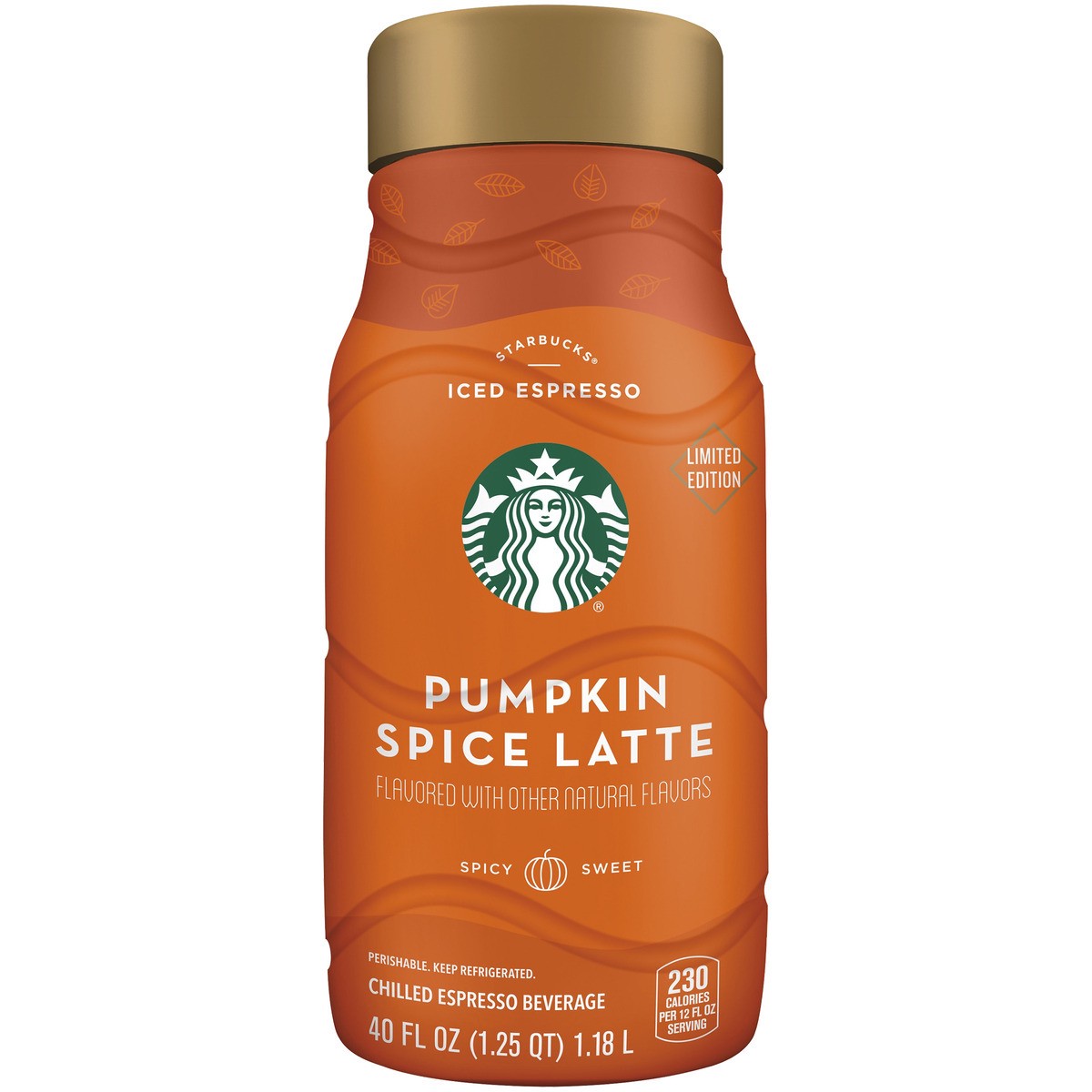 slide 5 of 8, Starbucks Pumpkin Spice Latte Chilled Espresso Beverage, 40 fl oz