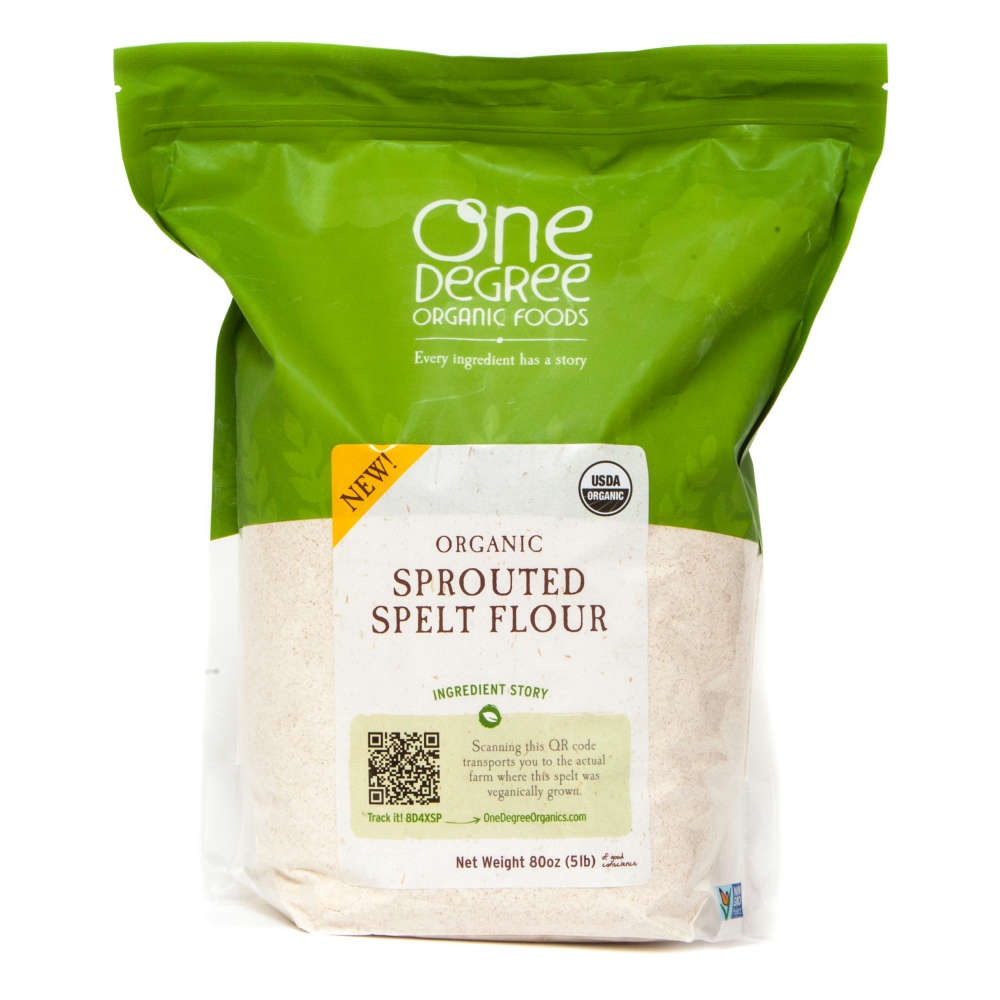 slide 1 of 1, One Degree Organic Foods Organics, sprouted spelt flour, 80 oz