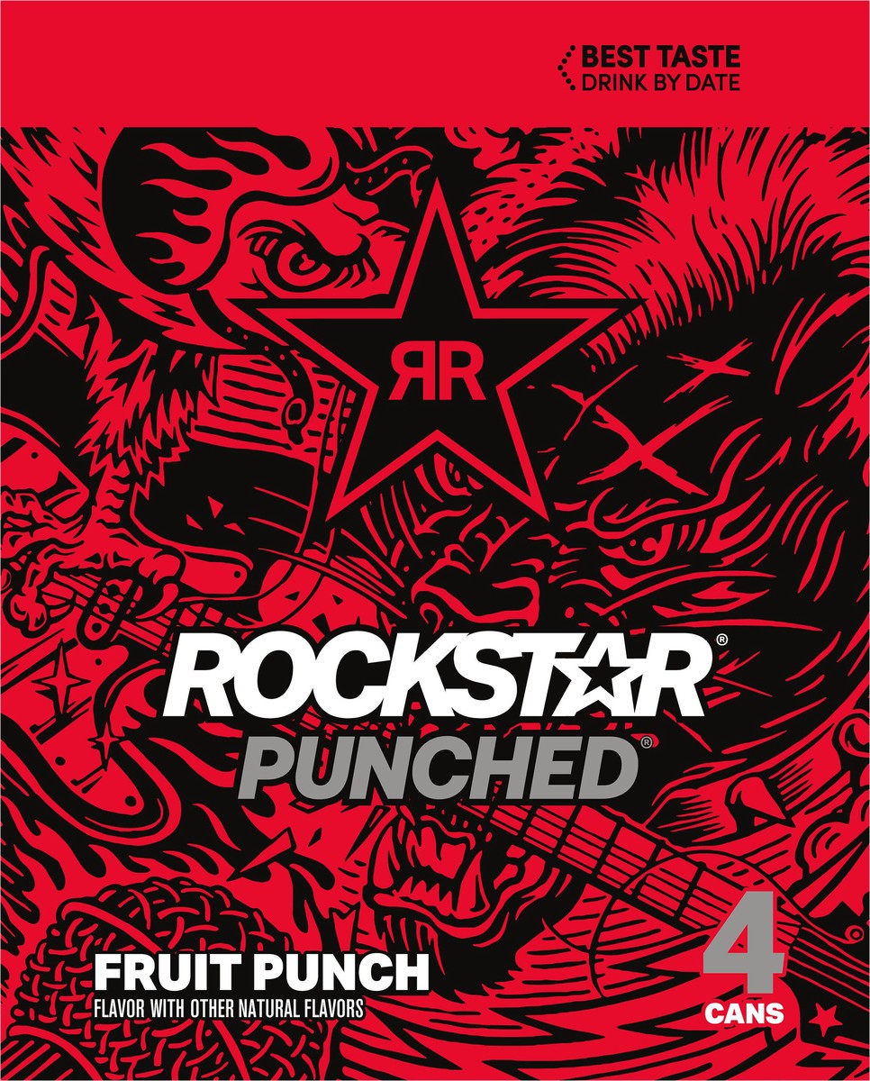 slide 5 of 6, Rockstar Punched, 4 ct; 16 fl oz