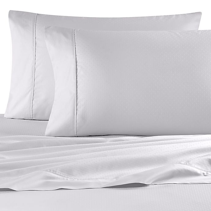 slide 1 of 1, Wamsutta 620-Thread-Count Cotton Standard Pillowcases - White Dot, 2 ct